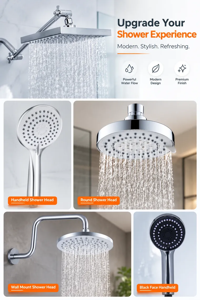 Quality water saving showerhead supplied and fitted