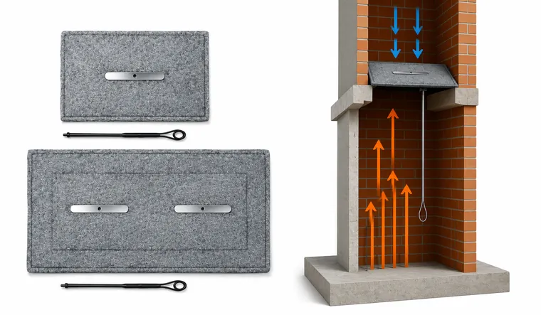 Removable chimney seal that blocks the flue draught